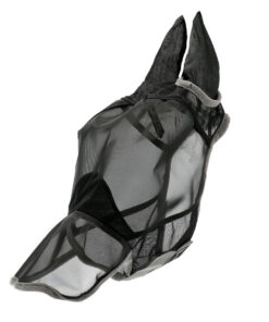 Mjuk flughuva med öron- och nosskydd.