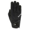 Funktionell ridhandske i elastisk spandex och mocka.