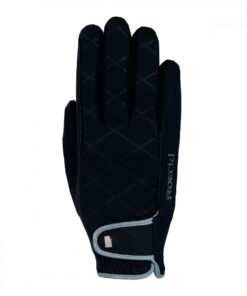 Elegant ridhandske i softshell med glittriga detaljer