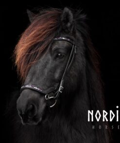 Anatomisk nosgrimma med lila stenar