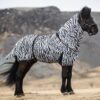 Zebrarandigt eksemtäcke för islandshästar